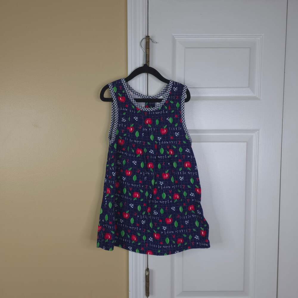 Healthtex 4T Girl Navy Apple Orchard Dress Back to School Fall